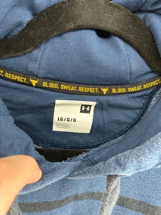 Under Armour Project Rock Dark Blue Hoodie - Picture 5 of 9